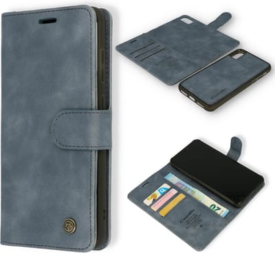 Casemania Hoesje Geschikt voor Apple iPhone XR Shadow Gray - 2 in 1 Magnetic Book Case