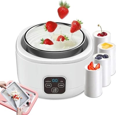 Yoghurtmaker Kaasmaker - Fermentatie Apparaat - Zelfgemaakte Producten - Digitale Temperatuur Timer - 190 x 190 x 160 mm - Zilver