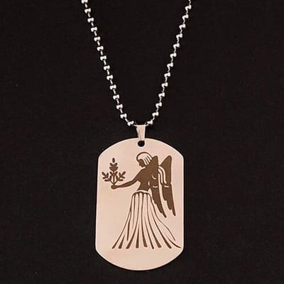 Maagd / Virgo Sterrenbeeld Ketting met Hanger - Kettingen Heren Dames - Astrologie - Papa Cadeau Voor Mannen - Vaderdag