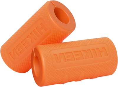 Dumbbell grips silicone, 2 stuks voor dikke stangen, ideaal voor biceps, triceps en onderarmen, oranje (buitendiameter 2")