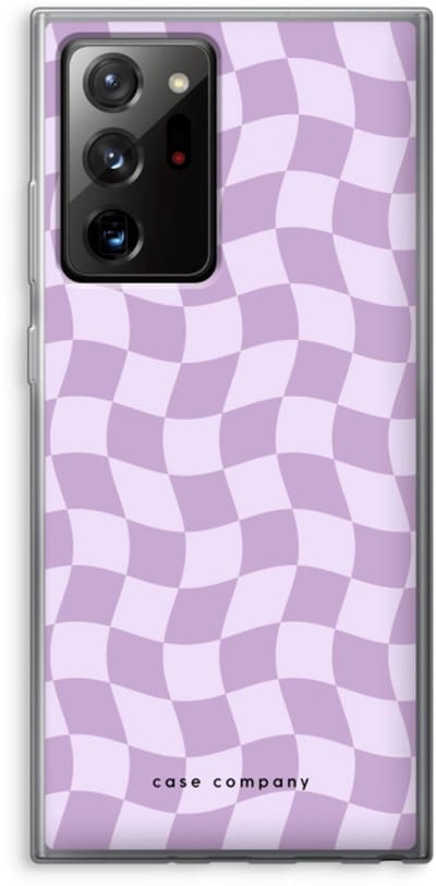 Case Company® - Hoesje geschikt voor Samsung Galaxy Note 20 Ultra hoesje - Grid Paars - Soft Cover Telefoonhoesje - Bescherming aan alle Kanten en Schermrand