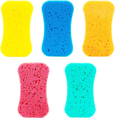 IBBO® - Massagespons- Groot - Voordeelset 3 Stuks - 3 verschillende Kleuren - Afmeting: 15 cm x 9,5 cm x 5,5 cm