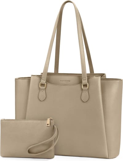 Laptoptas voor 15,6 inch laptops - Dames PU Leren Schoudertas met Portemonnee voor School en Werk