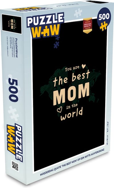 Puzzel Quotes - You are the best mom in the world - Spreuken - Mama - Legpuzzel - Puzzel 500 stukjes
