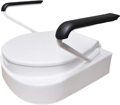 Toiletbrilverhoger - Zitverhoger Toilet - Veiliger Zitten - Inklapbare Armleuningen - 3 Hoogtes - Wit