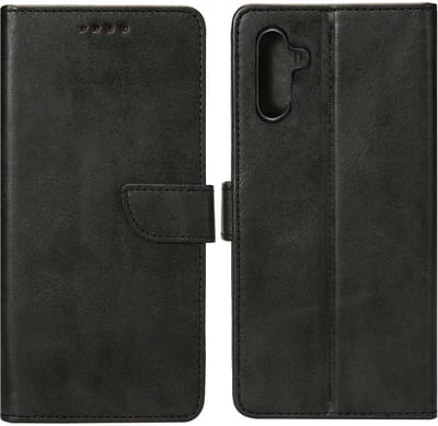 Rixus Bookcase For Samsung Galaxy S24, S25 Black