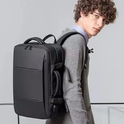 DailyDamaar rugzak - Reistas - Rugtas - Reisrugzak - Backpack Heren - USB tas - Waterdicht - 45L - Laptopvak - Zakelijk - Grijs