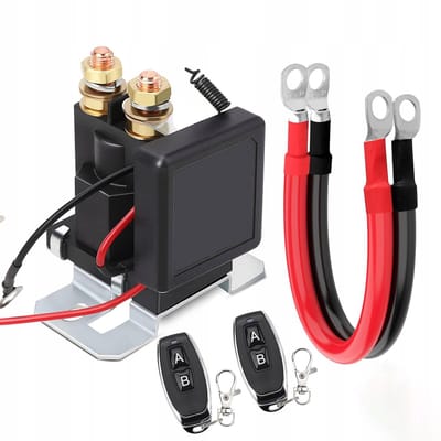Accu-onderbreker voor auto - 12V 500A - accuschakelaar - met 2 afstandsbedieningen - voor auto, motor, vrachtwagen, camper, boot