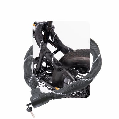 Voltano ART4 Kettingslot Solid - Zwart - 110 CM - Vaste Slotkop - Scooterslot / Motorslot / Fietsslot - Goedgekeurd Voor Verzekering