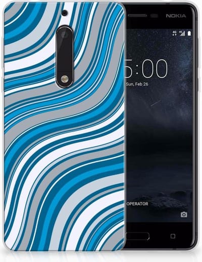 Nokia 5 TPU bumper Waves Blue