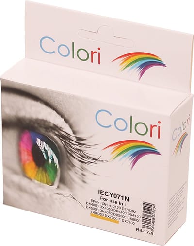 Colori huismerk inkt cartridge geschikt voor Epson T0714 Geel D78 D92 DX4000 DX4050 DX4400 DX4450 DX5000 DX5050 DX5500 DX7000 DX7400 DX7450 DX8400 DX9200