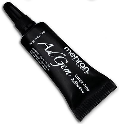Mehron AdGem Latexvrije lijm voor wimpers, glitter en steentjes (verpakt met 12 strass steentjes)