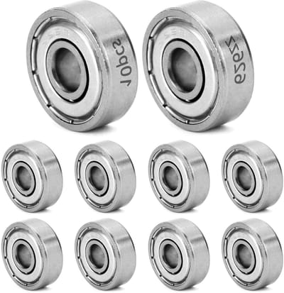 10 stuks kogellagers van 6x19x6mm, metalen dubbel afgeschermd, miniatuur diepgroefkogellagers