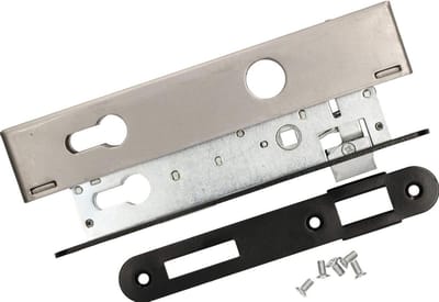 Insteekslot met slotkast - Deurslot universeel - Deuren beveiligen - Links en rechts monteerbaar - PZ 90/22 mm - Zwart