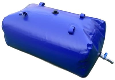 110L waterzak, opvouwbare draagbare wateropslagcontainer noodwaterzak voor campers en laadbakken van vrachtwagens brandwerend droogtebestendig blauw