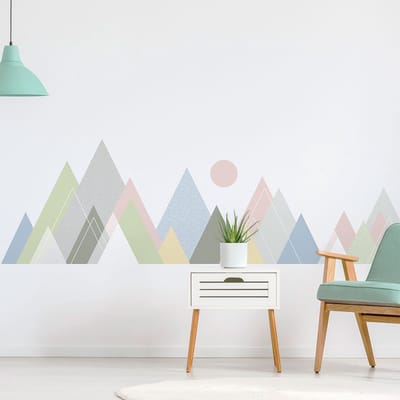 Muurstickers - Decoratie voor slaapkamer/woonkamer - Gigantische muursticker van het Scandinavische Juragebergte - 100x150cm