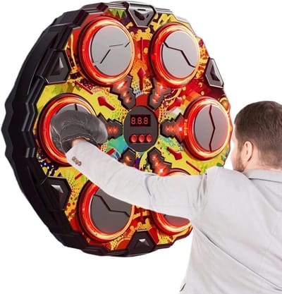 Muziek Boksmachine - Fitness Trainer - Thuis Sporten - Slimme Muziek Interactie - 33x33cm - Kleurrijk