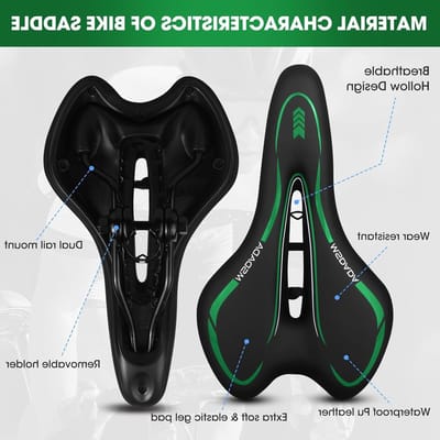 Comfortabele Gel Fietszadel voor Mannen en Vrouwen - Waterdicht, Zacht en Geschikt voor BMX, Racefietsen, Mountainbikes en Stadsfietsen