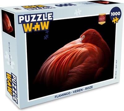 Puzzel Flamingo - Veren - Roze - Legpuzzel - Puzzel 1000 stukjes volwassenen
