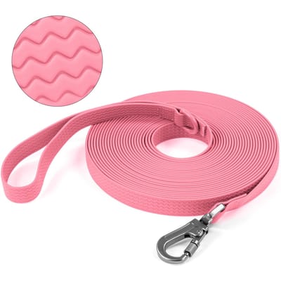 1,8M 3M 5M 10M Pvc Heavy Duty Lange Hondenhalsband Voor Grote Middelgrote Honden Waterdicht Makkelijk Schoon Te Maken Sterk Duurzaam Ren Trainingslijn (Pink,1.8M) roze