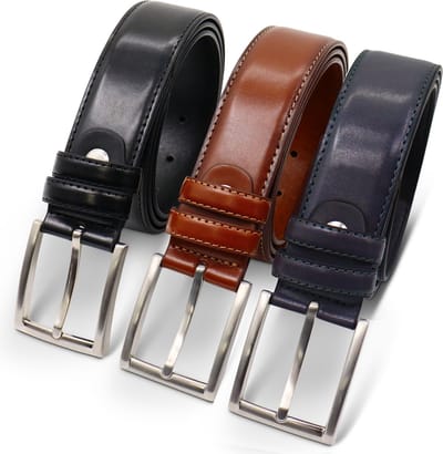 Safekeepers riemen 3 stuks - riem heren - riem heren zwart - riem heren cognac - bruin