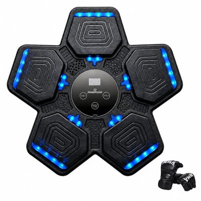 PrimePoint Boxing Machine voor Kinderen - Incl. Bokshandschoenen - 9 snelheidsstanden - Boxing Bag - Bokszak - Boxing - Bluetooth