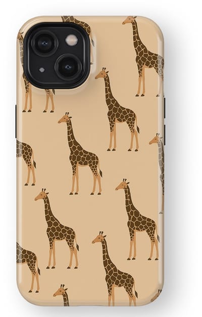 DripCase Luipaard Hoesje geschikt voor iPhone 14 | Backcover met Mag | Hoesje met Dierenprint geschikt voor iPhone 14 Giraffe