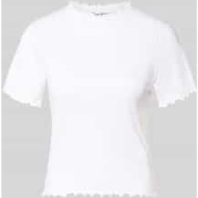 slim fit T-shirt van katoenmix model 'NORA'