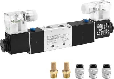 Elektrische Pneumatische Magneetventiel 4V230C-08 24VDC PT1/4 - 5 Manier 3 Positie Dubbele Spoel Piloot-Operated