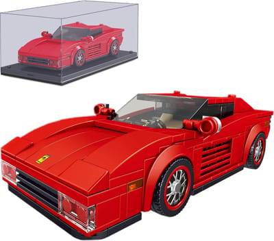 Mould King 27012 - Ferrari Testarossa - 316 onderdelen en vitrine -Past op bekende merken- bouwdoos