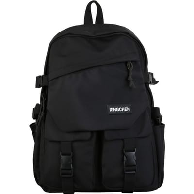 Koreaanse Student Rugzak Schooltassen, Rugzakken, Retro Casual Rugzakken, Rugzakken met Grote Capaciteit one size fits all zwart