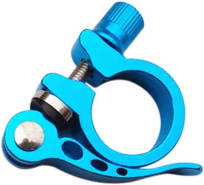 Fiets Zadelpenklem - Snelsluiting Zadelpen - Fiets Zadel Verstellen - Toolless Verstelbaar - 31.8 mm - Blauw