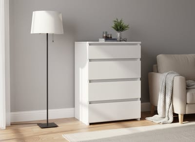 Meubel Square - Ladekast Kastivo 4L met 4 Lades - Wit - 60cm - Commode - Kast