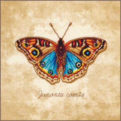 Lanarte Borduurpakket - Borduurset - Borduurpakket volwassenen - Telpakket kit Junonia coenia - PN-0222203