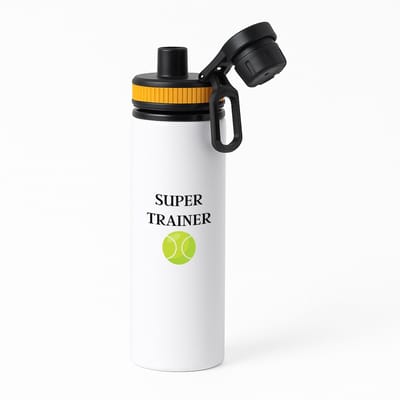 Hacebo® - Super trainer waterfles met draaidop oranje - Sport - coach - Tennisbal - Trainer - geschenk - verjaardag - love gift - water fles - 850ML