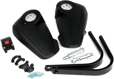 Handkappen Motorfiets - Stuur Protectors - Veilig Rijden - Ingebouwd LED Licht - 7/8 inch - Zwart