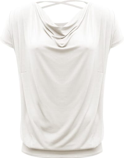 Yoga shirt vloeiende vleermuis "ala" - ivoor XS Loungewear shirt YOGISTAR