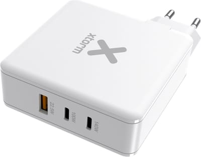 Xtorm 140W Oplader - Laptopadapter - Smartphone en Laptop Lader - USB C - 2x USB-C PD + 1x USB-A output - Macbook Lader - USB-C PD GaN lader