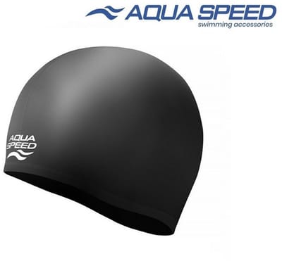 Aqua Speed Volume Cap Badmuts – Extra Ruimte & Comfort – Naadloos Siliconen – Chloorbestendig - Zwart