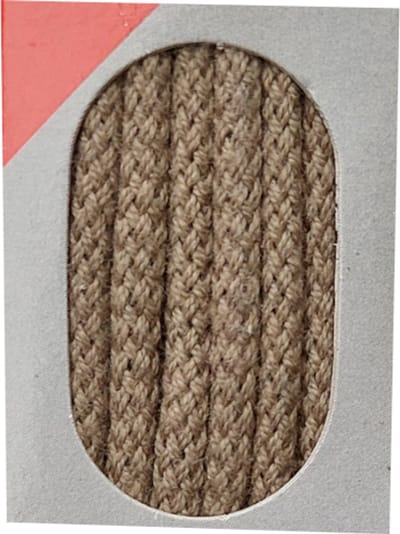 Bob Veter - Licht Taupe - Sport Rond - Koord Veters - Lengte 120 cm - Dikte 3 mm - Schoenveter