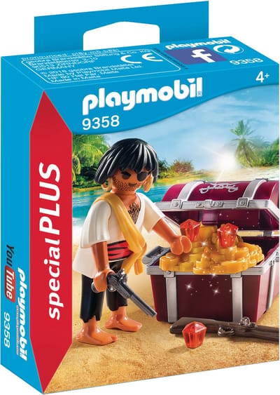 PLAYMOBIL  Piraat met schatkist - 9358