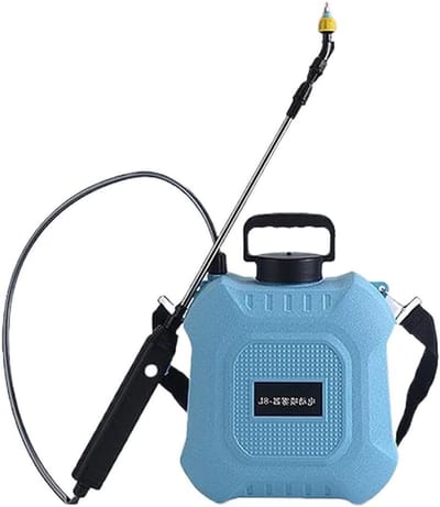 Elektrische Rugsproeier - Accu Tuinsproeier - Efficiënte Plantenverzorging - Roestvrijstalen Lans - 5L of 8L - Lichtblauw