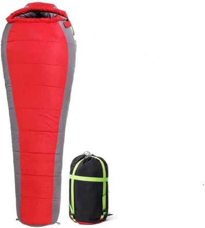 Slaapzak - Outdoor slaapzak - Kamperen en wandelen - Waterdicht en scheurvast - 1.8 kg - Rood grijs