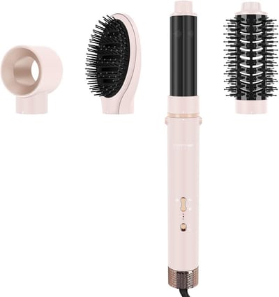 5-in-1 Haardroger Set met Warmluchtborstel en Krultang – Voor Drogen, Gladmaken, Volume en Krullen