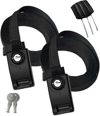 Spanbanden Set - Bevestigingskabels Kajak - Vastzetten Watersport - Verstelbaar Staalkabel - 3 Meter Lengte - Zwart