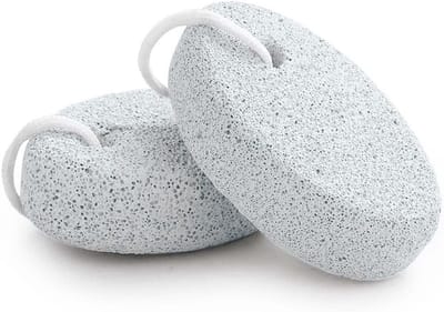 Voet Puimsteen - Eelt Verwijderaar - Zachte Huid - Natuurlijk Materiaal - Pack van 2 - Grijs