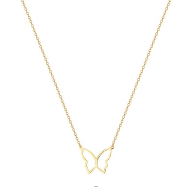 Twice As Nice Halsketting in zilver, vlinder Goudkleurig 45cm+5cm