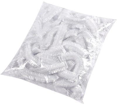 Dailygoods- Douchemutsen 100 Stuks - Wegwerp - Elastische Haarbanden - Groot en Dik - Voor Thuisgebruik - Ideaal voor Reizen - Haarmuts