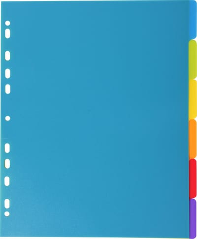 Exacompta 25x Campus® Tabbladen in PP met onbedrukte tabs- 6 tabs - A4 maxi - Doorschijnend - 3806E