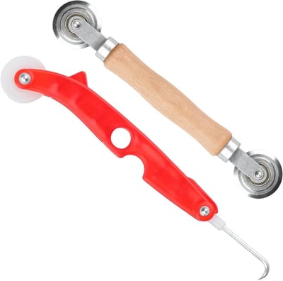 2 stuks Inroller Tools voor Storm Edge Vliegenraam en Rubber Koord met Dubbele Wielen voor Efficiënte Installatie